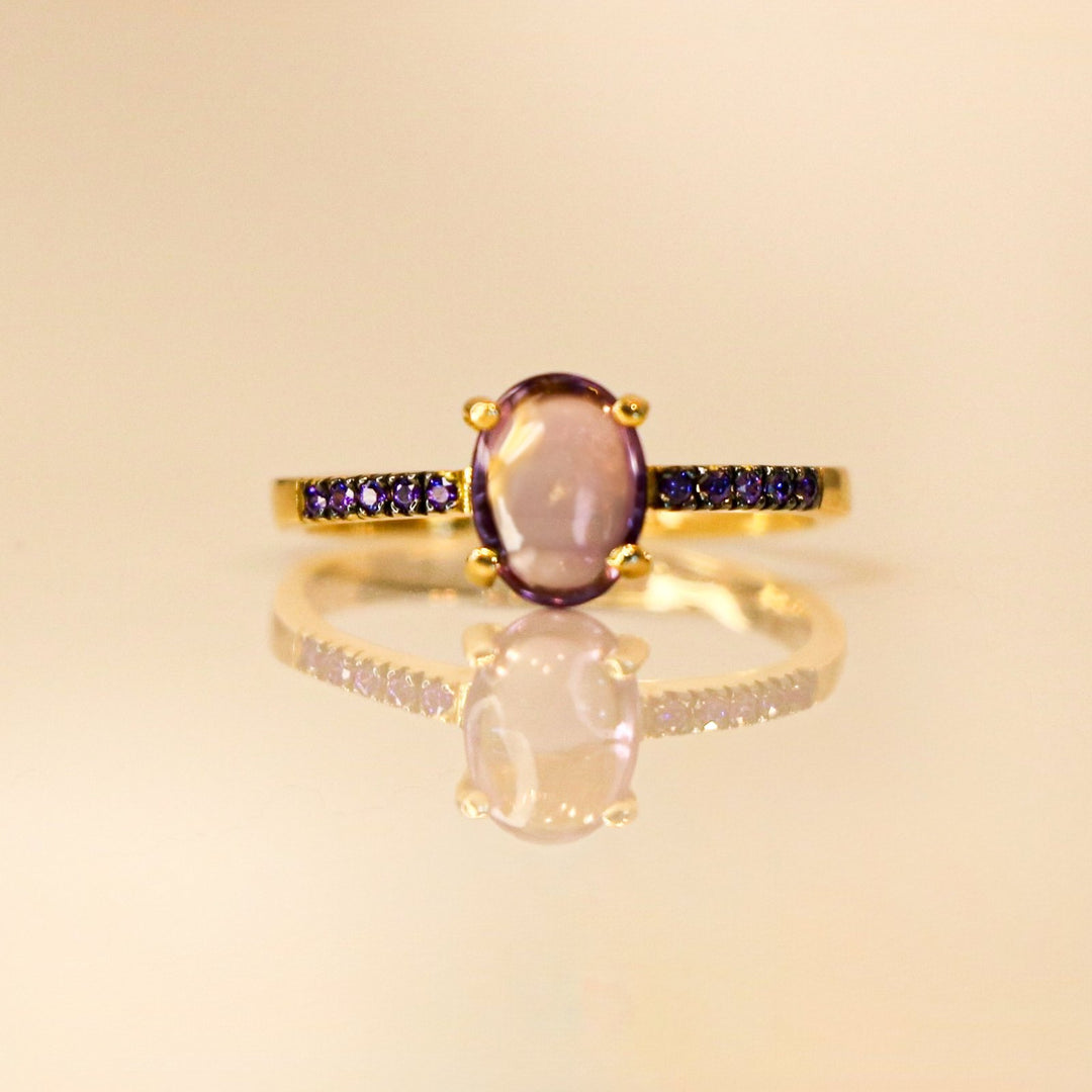 ARTÉMIS LILAC YELLOW GOLD RING