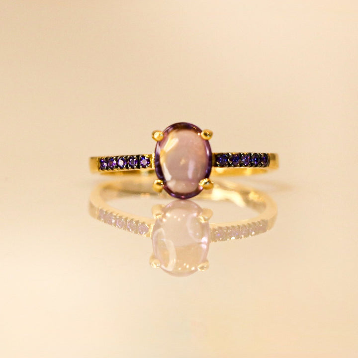 ARTÉMIS LILAC YELLOW GOLD RING