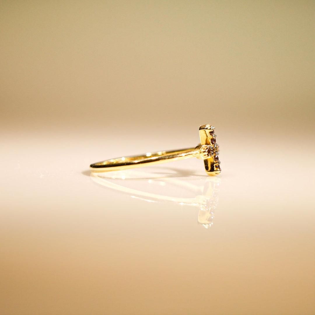 YELLOW GOLD BAROQUE RING