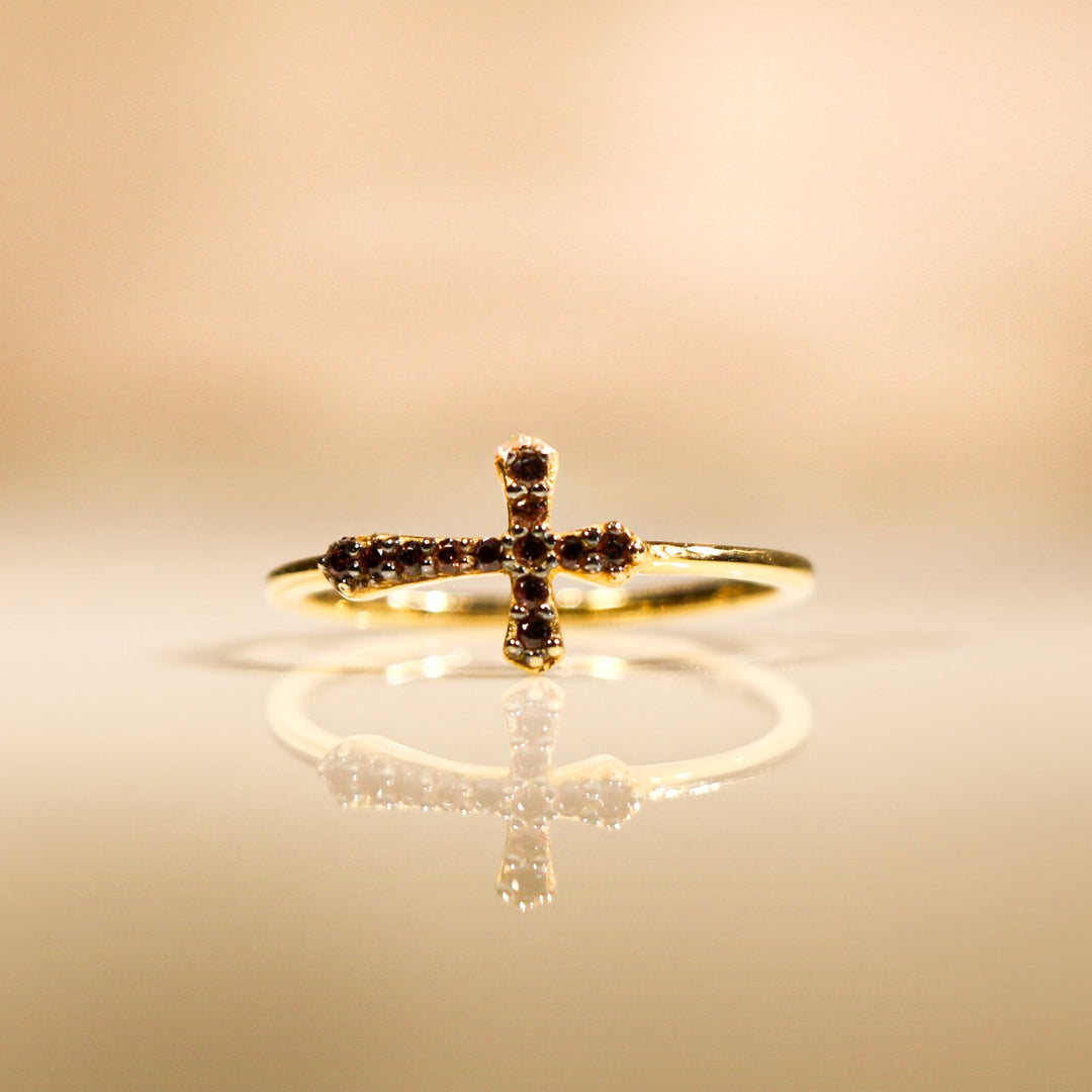 YELLOW GOLD BAROQUE RING