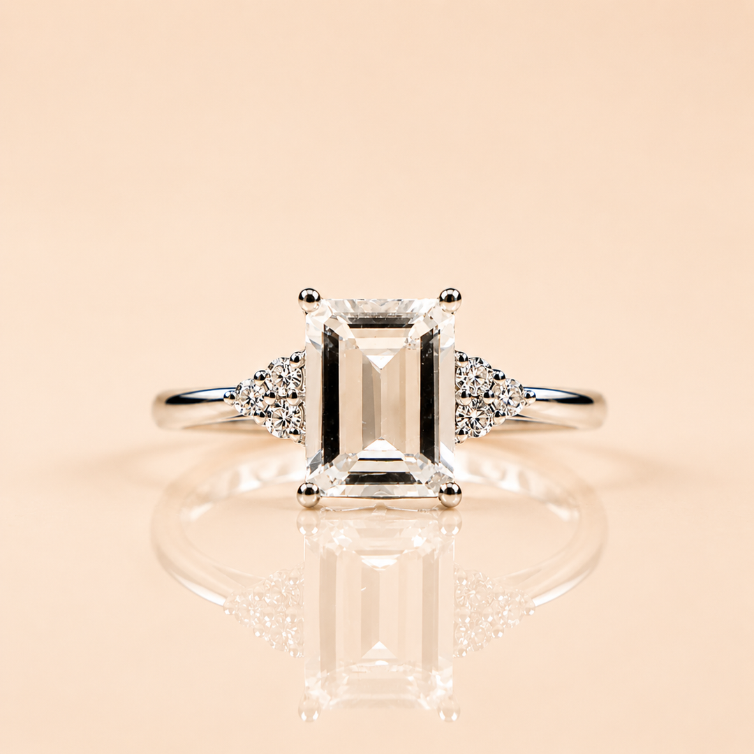 ANELLO ACQUAMARINA ORO BIANCO