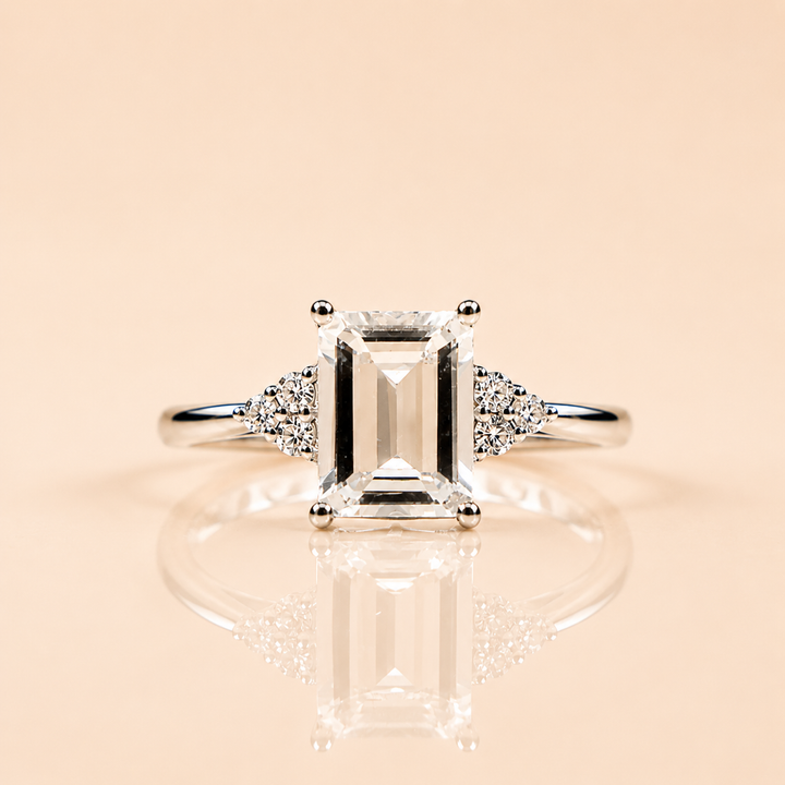 ANELLO ACQUAMARINA ORO BIANCO