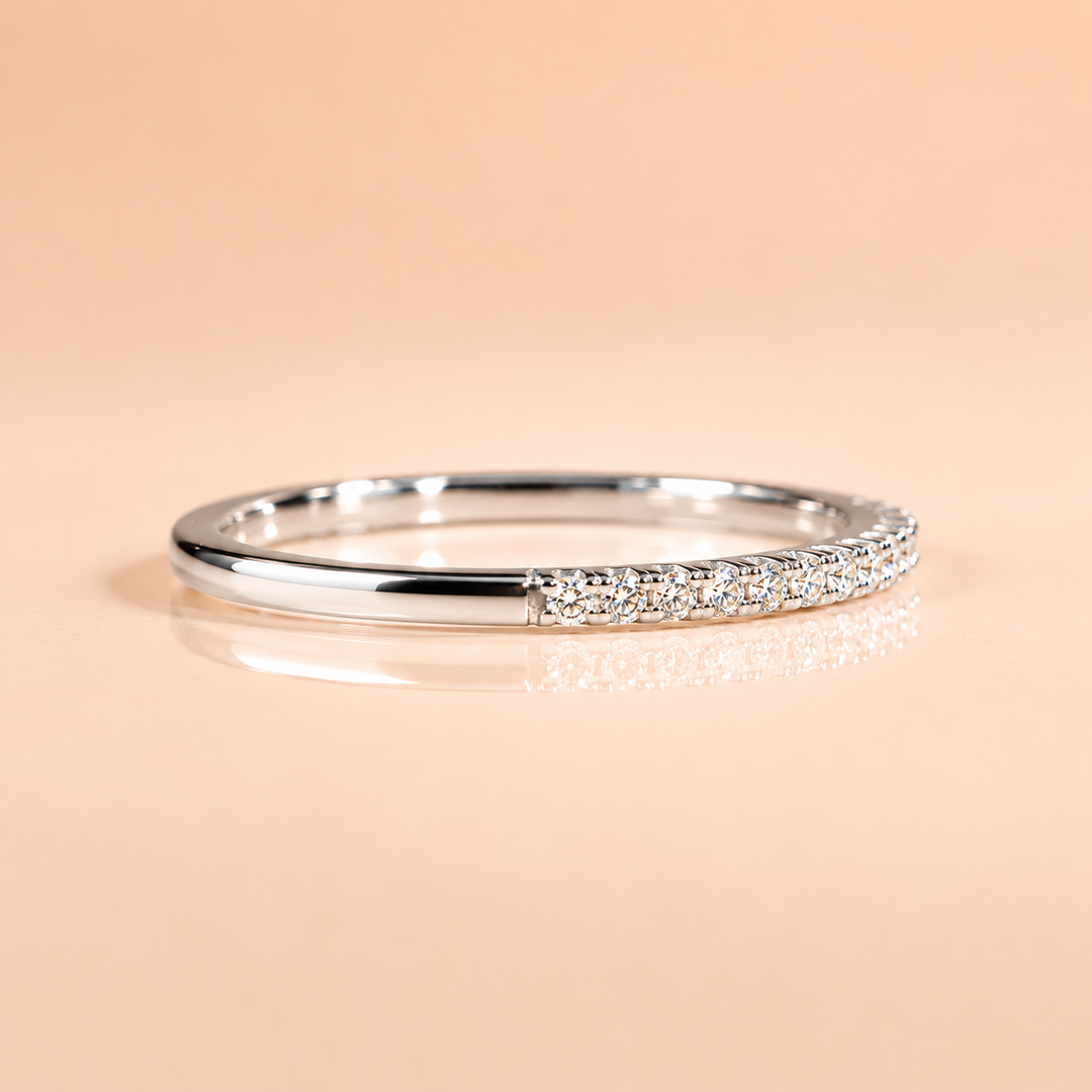 ANELLO BIANCA DIAMANTI ORO BIANCO