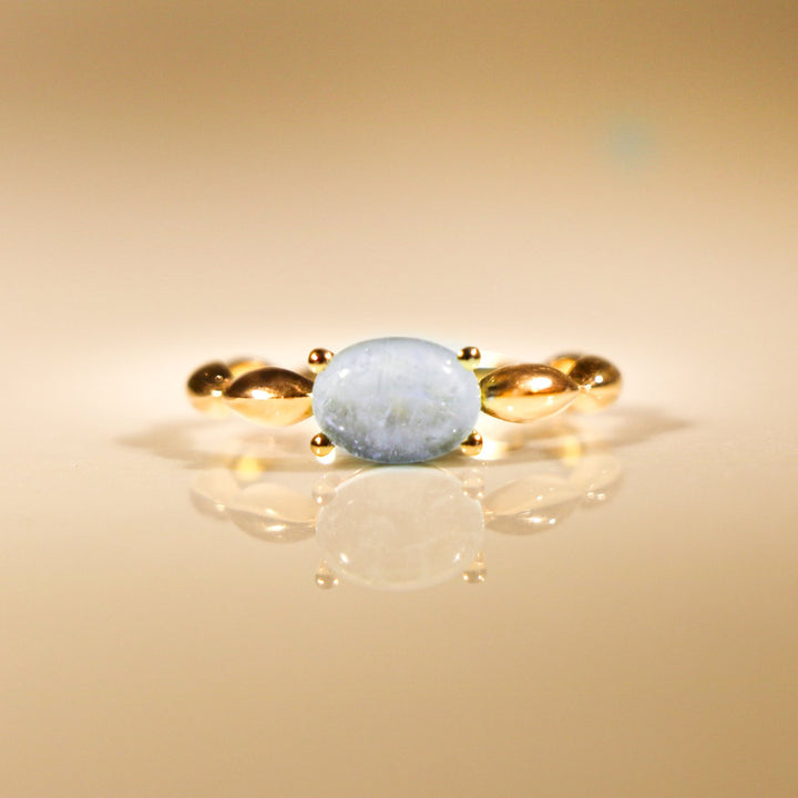 GIULIA CREAM YELLOW GOLD RING