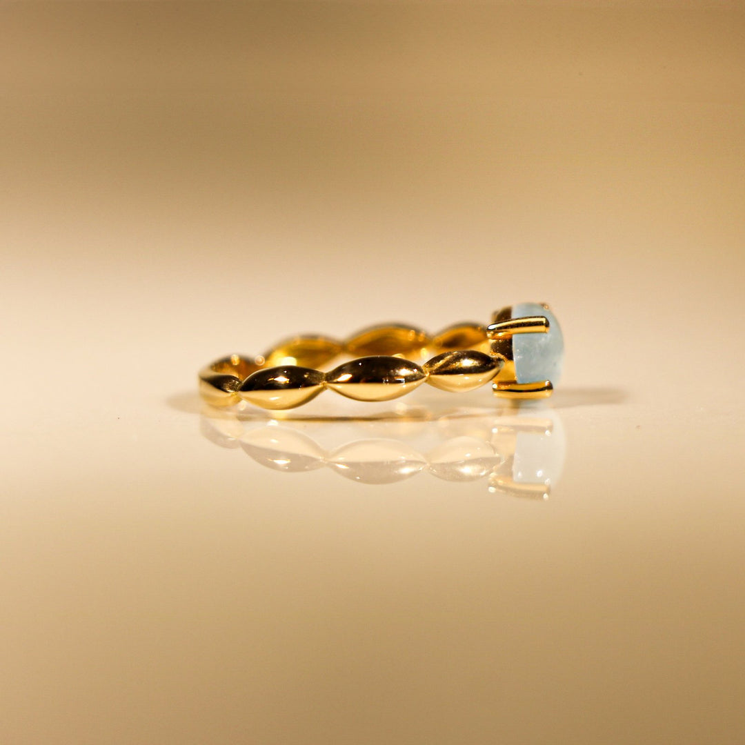 GIULIA CREAM YELLOW GOLD RING