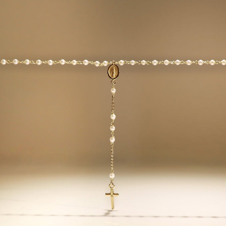 ISCHIA RIVER PEARL YELLOW GOLD NECKLACE