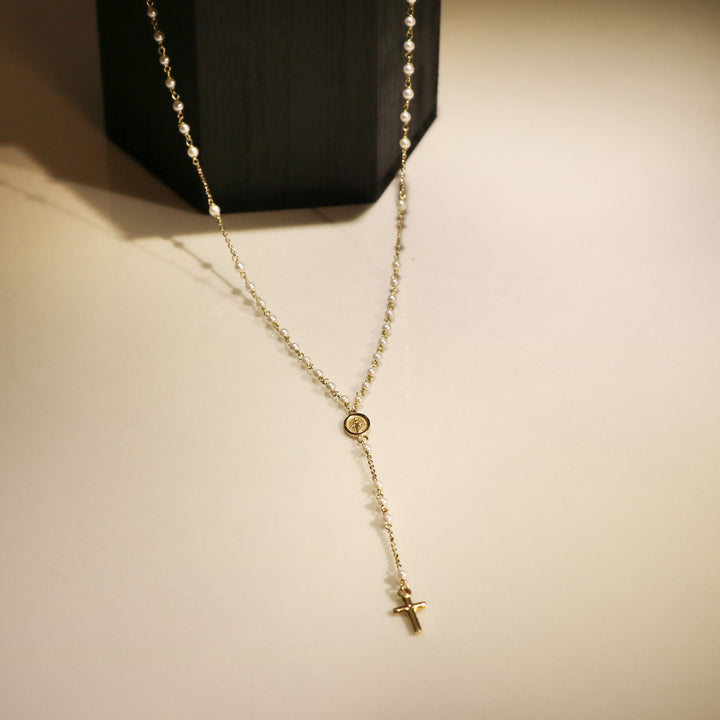 ISCHIA RIVER PEARL YELLOW GOLD NECKLACE