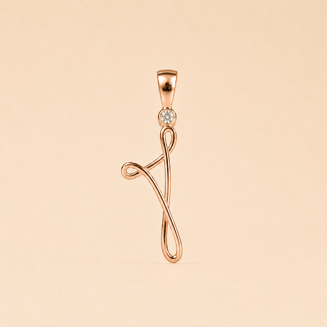 PENDENTE CORSICA LEIA DIAMANTE ORO ROSA