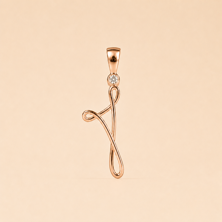 PENDENTE CORSICA LEIA DIAMANTE ORO ROSA