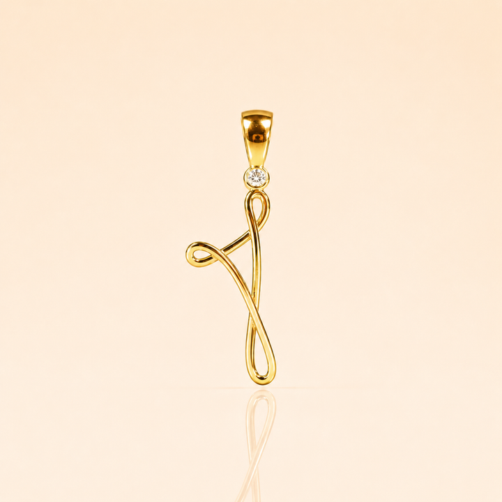 PENDENTE CORSA LEIA DIAMANTE ORO GIALLO