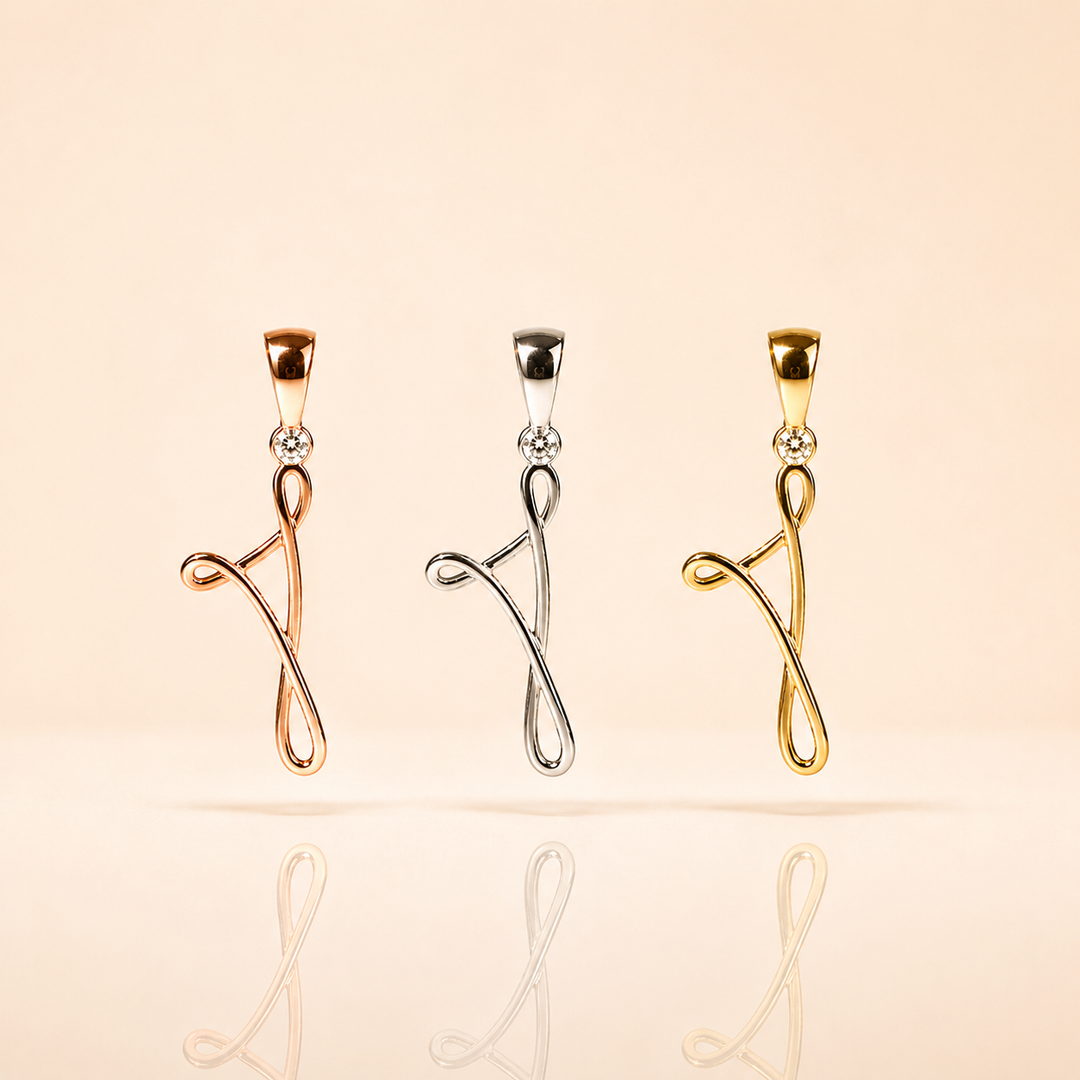 PENDENTE CORSICA LEIA DIAMANTE ORO ROSA