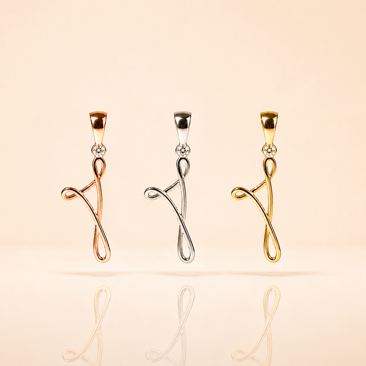 PENDENTE CORSICA LEIA DIAMANTE ORO ROSA