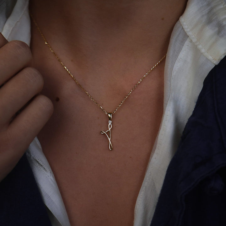 CORSE LEIA DIAMOND WHITE GOLD PENDANT