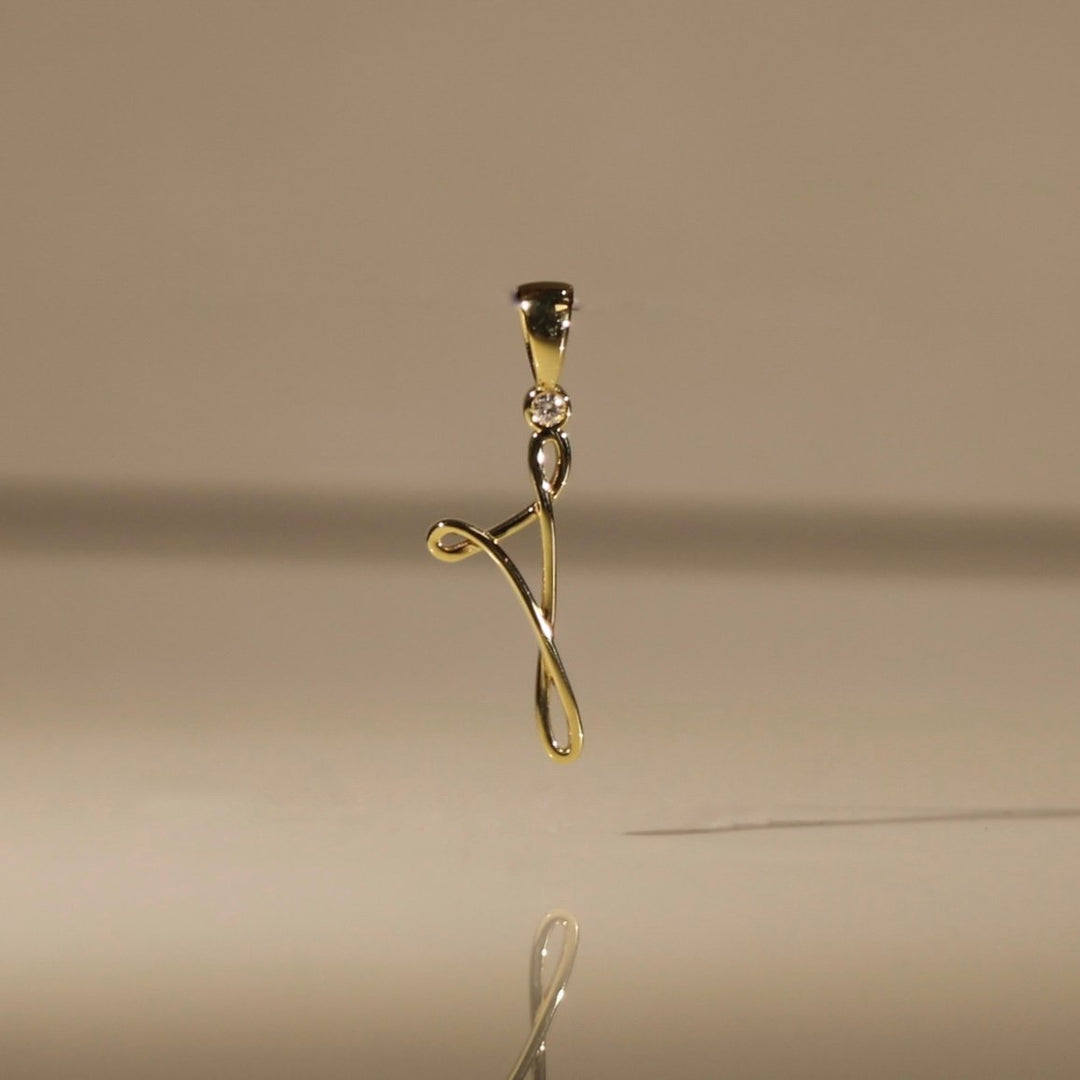 CORSICAN LEIA DIAMOND YELLOW GOLD PENDANT