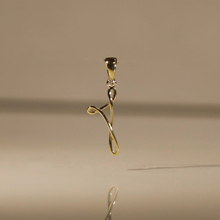 CORSICAN LEIA DIAMOND YELLOW GOLD PENDANT