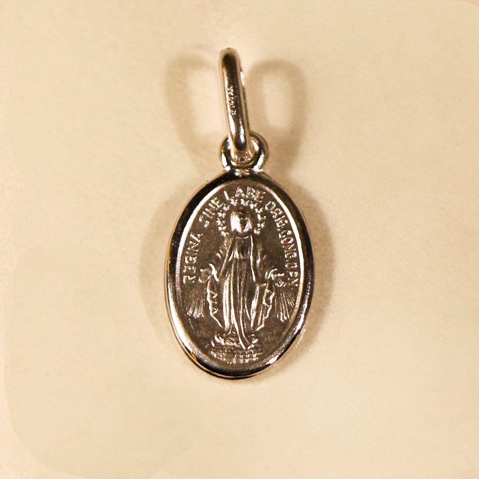 MIRACULOUS MEDALLION MEDIUM WHITE GOLD