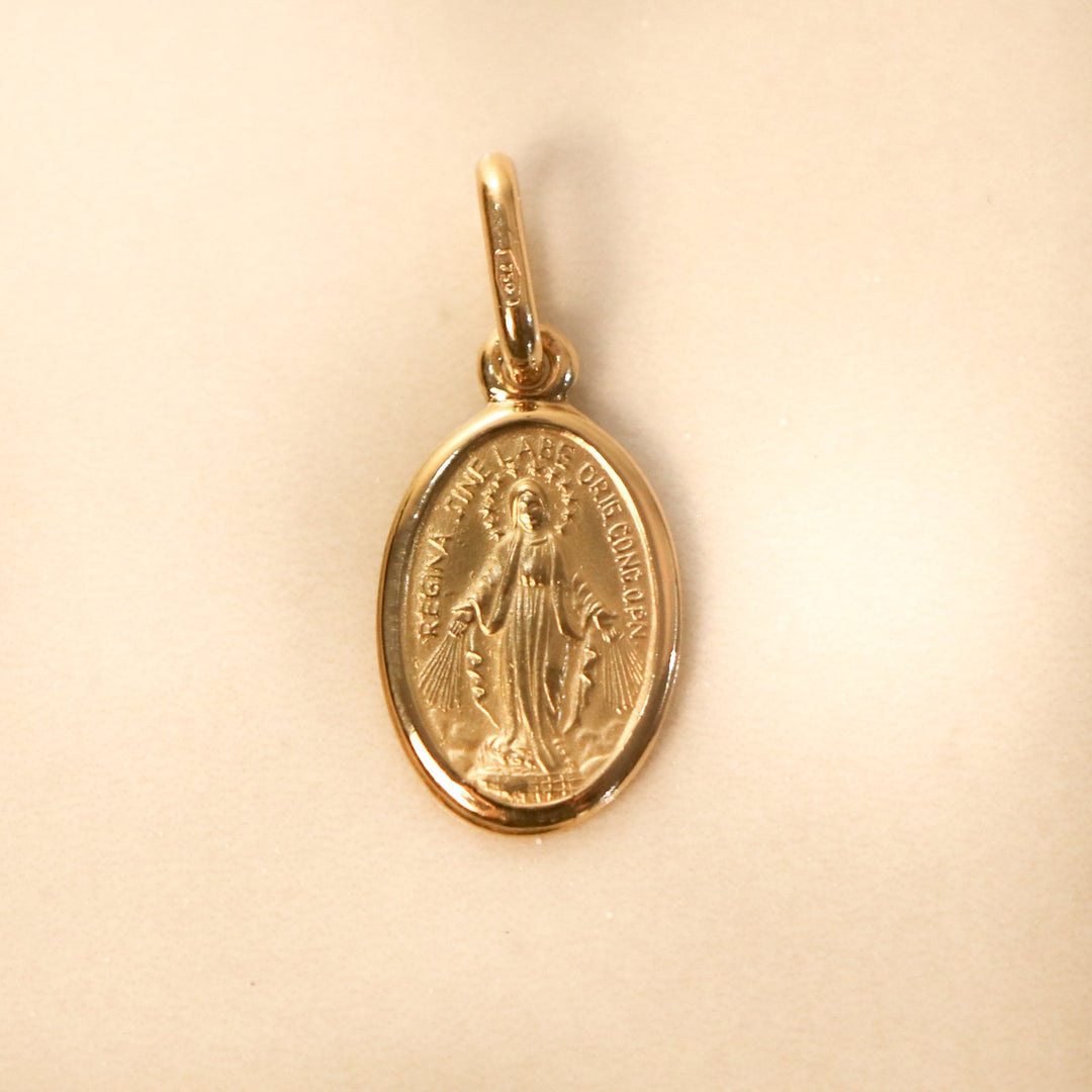 YELLOW GOLD MIRACULOUS MEDAL PENDANT